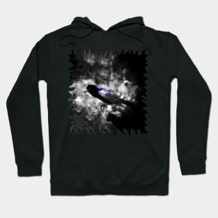 The Lonesome Purple Feathered Bird in the Mist Hoodie